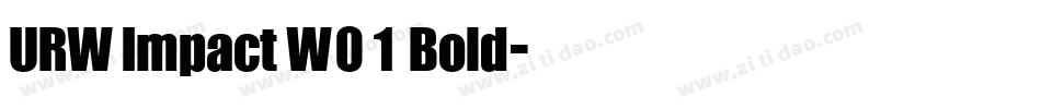 URW Impact W01 Bold字体转换